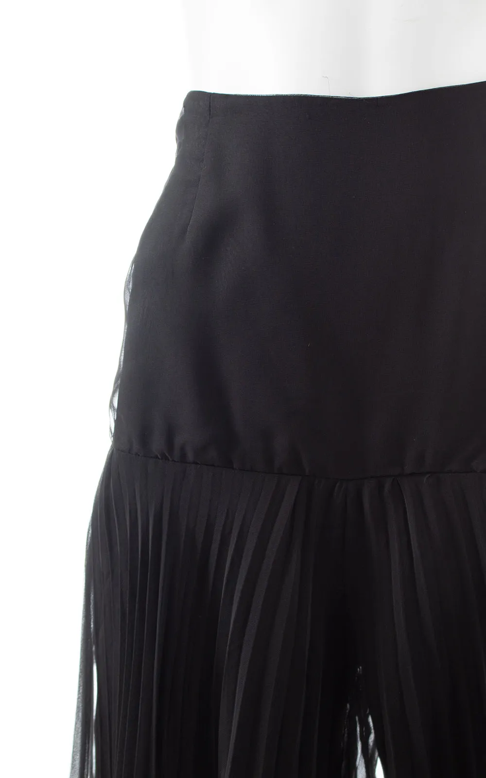 1970s Pleated Chiffon Palazzo Pants | medium