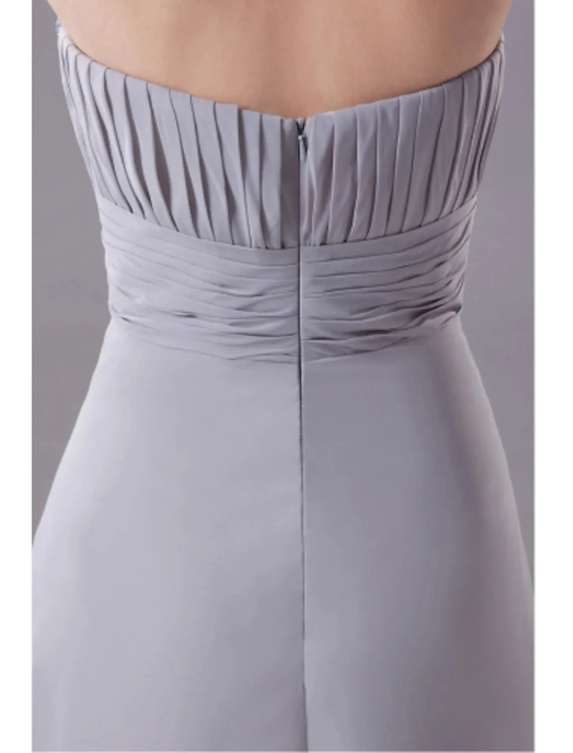 Aimishang  A-Line Mother of the Bride Dress Convertible Dress Strapless Floor Length Chiffon Sleeveless No with Beading Draping