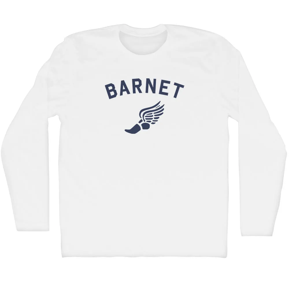 Barnet Running Track Winged Foot Adult Cotton Long Sleeve T-shirt