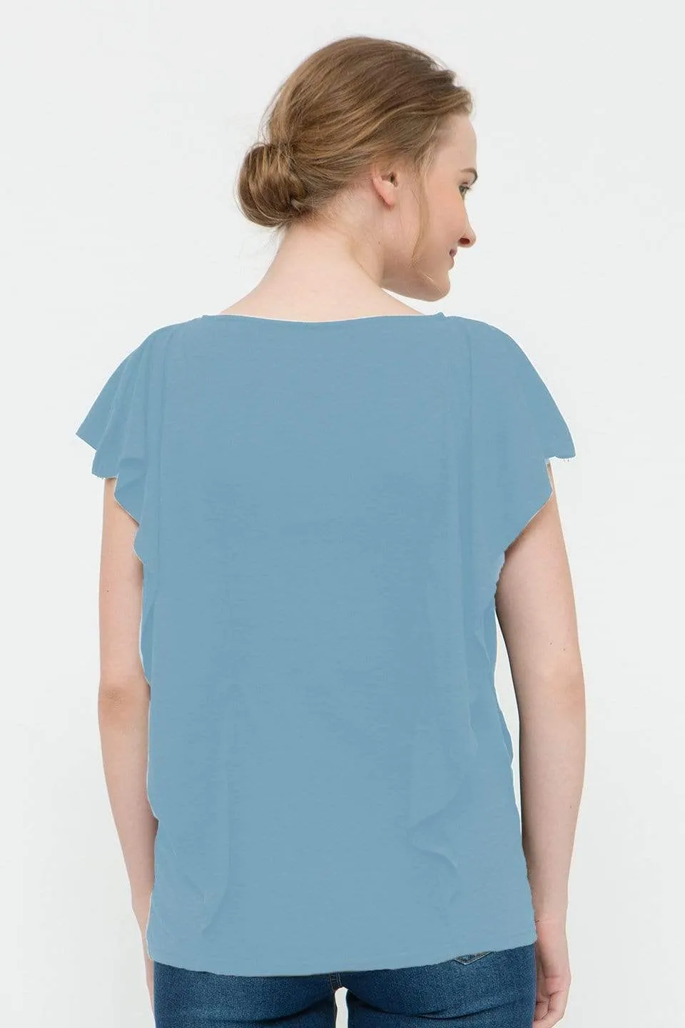 Colene Ruffled Sleeve Top Perry