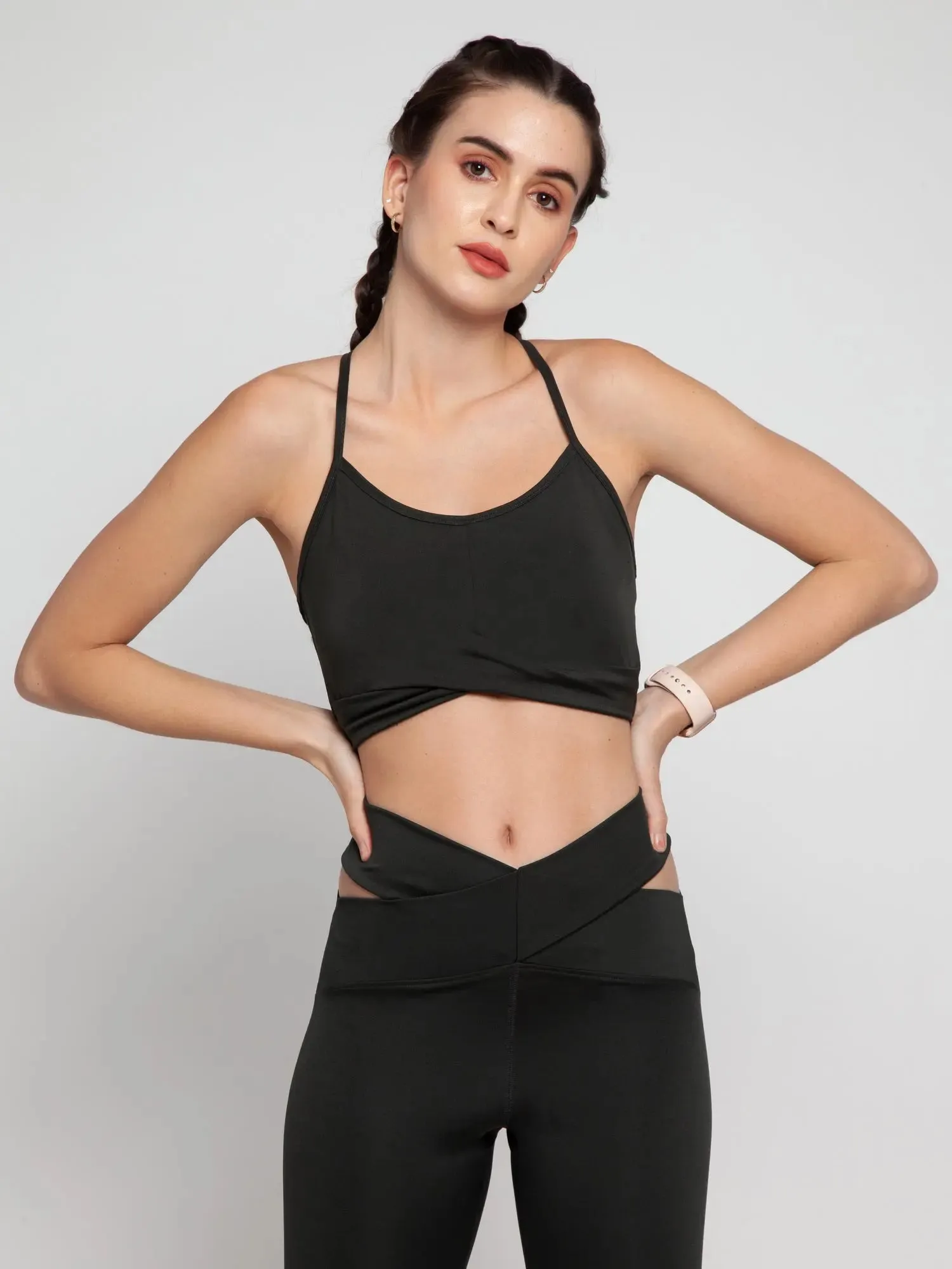Eden Green Twist Sports Bra