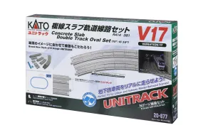 Kato 20-877 N Scale V17 Concrete Slab Oval Double Track Unitrack Set