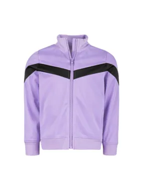 Kids Girl's Striped Chevron Track Jacket,Purple