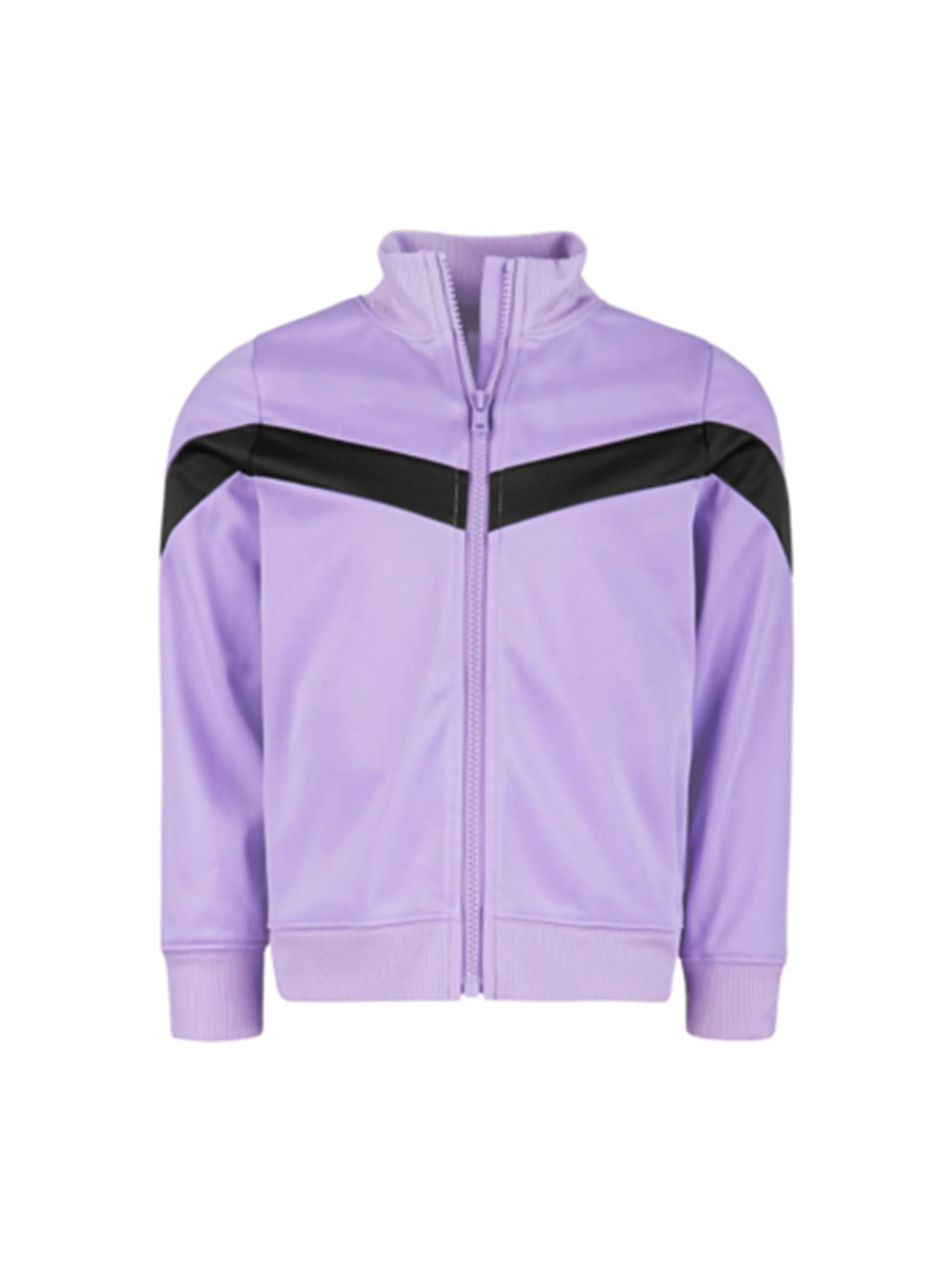Kids Girl's Striped Chevron Track Jacket,Purple