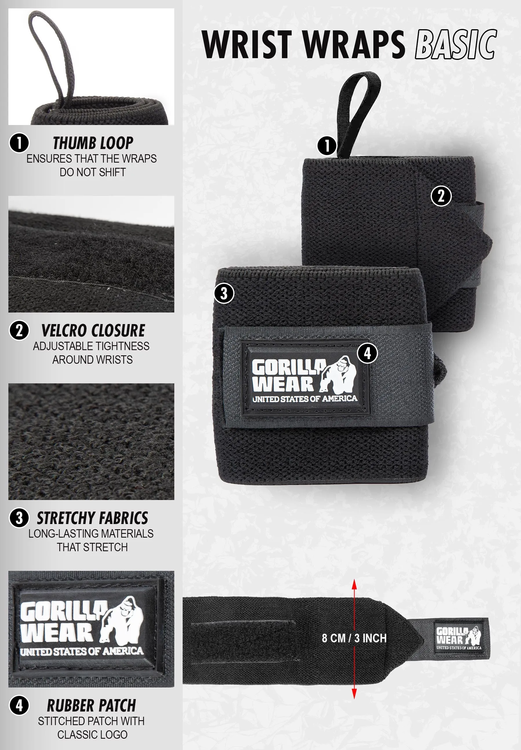 Wrist Wraps Basic - Black/Gray